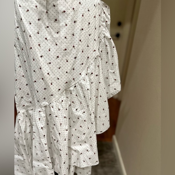 Cynthia Rowley, never been worn, size Large cotton flower print ruffle dress. - Picture 7 of 9